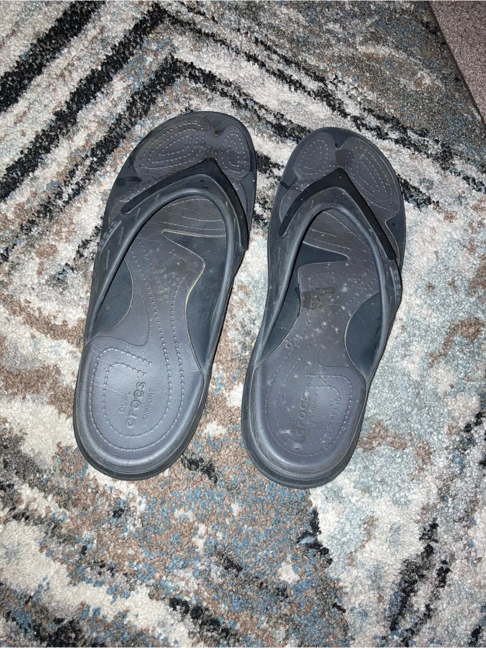 CROCS Black Dual Comfort Flip Sandal
